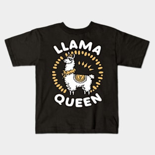 Llama Drama Queen Funny Llama posing shirt Kids T-Shirt